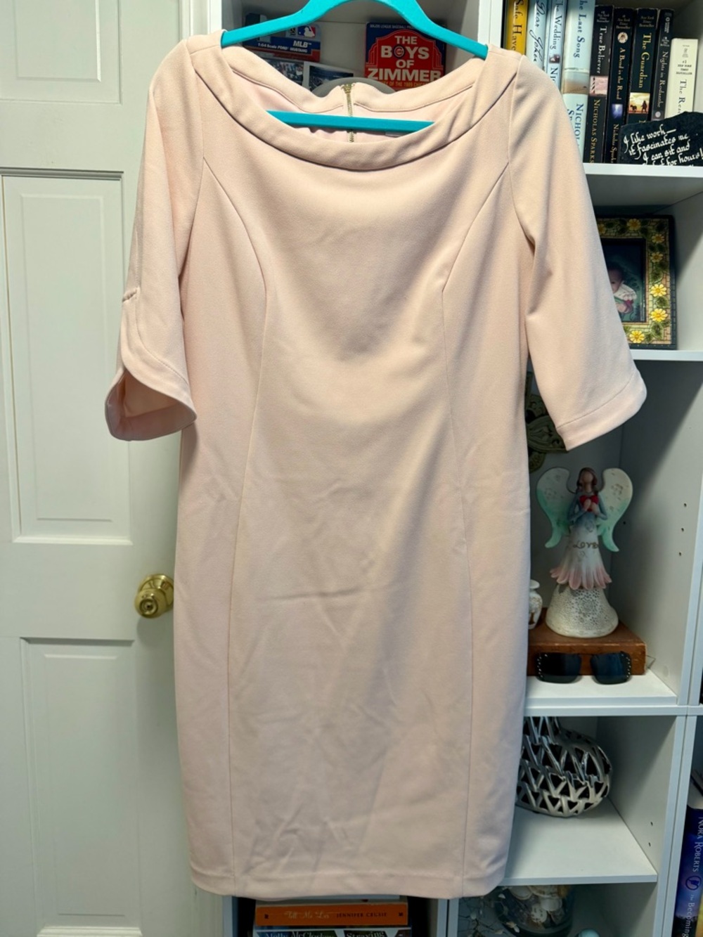 Calvin Klein Blush Pink Midi Sheath Dress